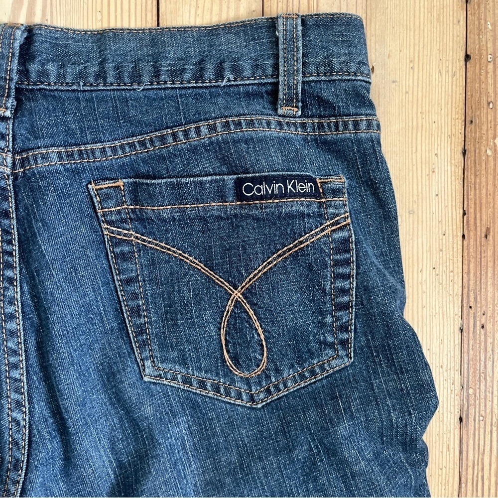 Vintage Calvin Klein Jeans dark blue wash straight leg jeans stretchy material - Picture 12 of 12